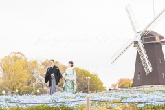 鶴見緑地公園結婚式和装色打掛前撮り出張撮影持ち込み外注カメラマン