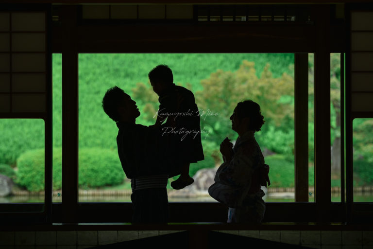 大阪府堺市大仙公園鶴見緑地長居公園日本庭園浴衣家族写真出張撮影